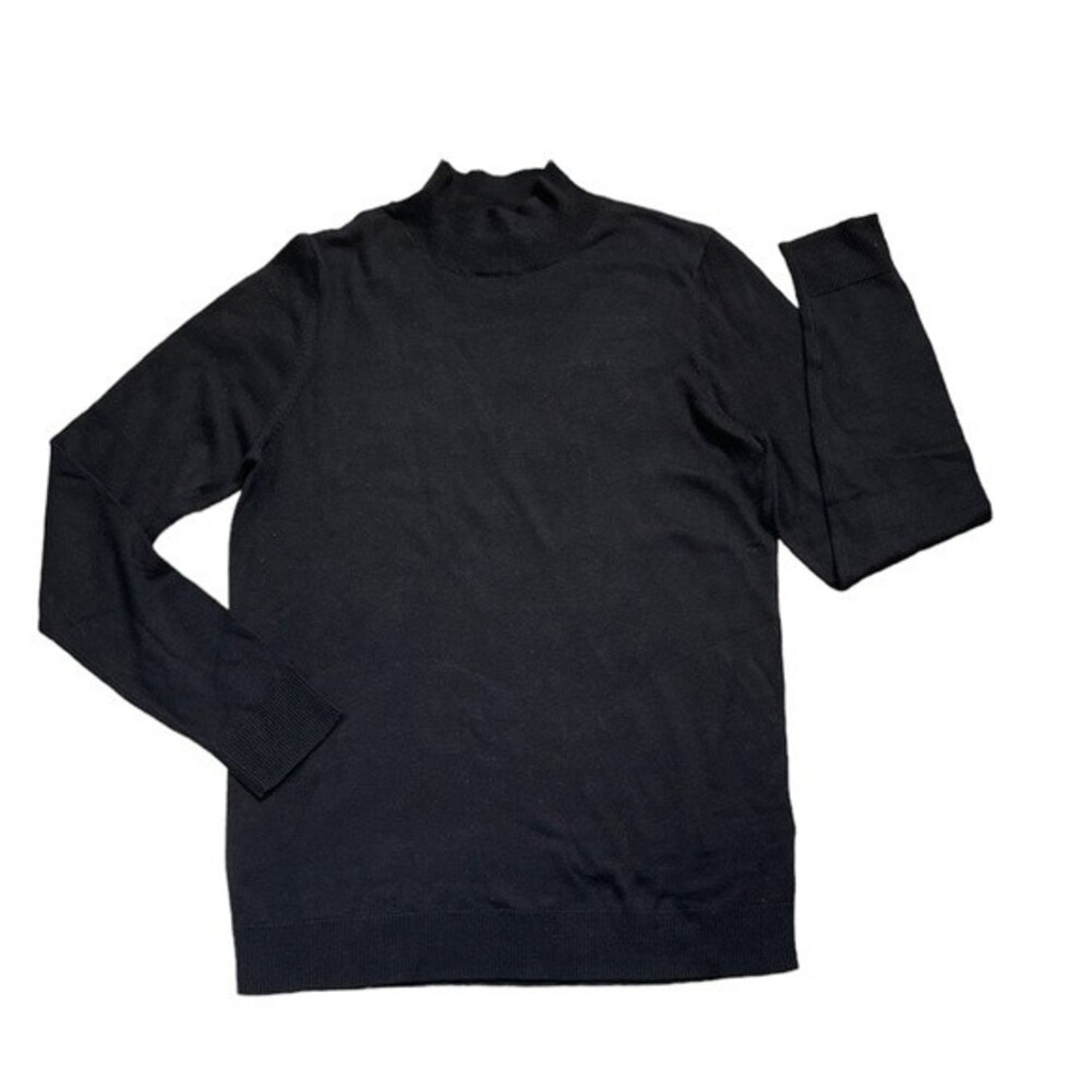Mock neck size medium sweater black long sleeve NWOT
